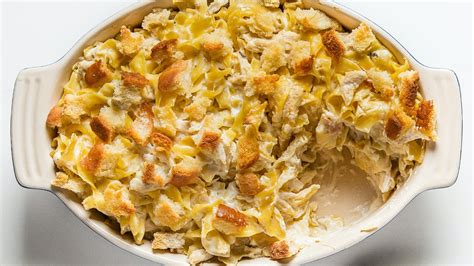 It cooks in just 30 minutes and is made with shredded chicken breast, potato gnocchi, and frozen spinach. Chicken Casserole with Campbell's Soup | Tasting Table