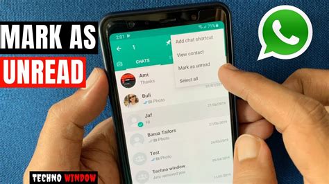 How To Mark Whatsapp Chats As Unread In Android And Iphone Youtube