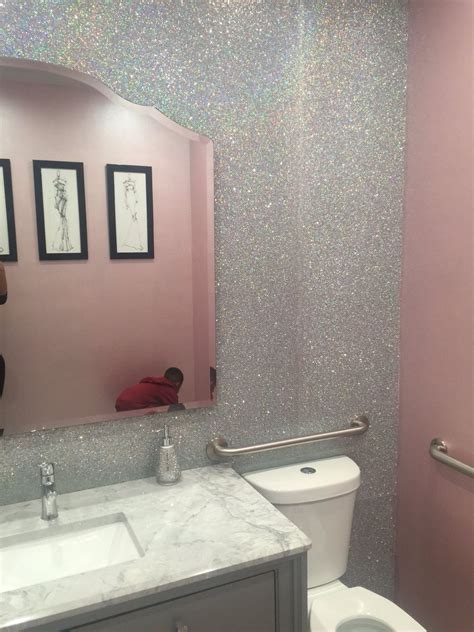 Pink Glitter Paint For Bathroom