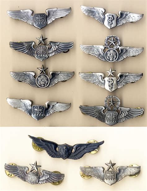 Set Of Us Air Force Aviation Badges