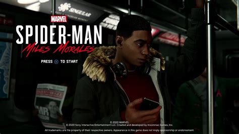 Marvels Spider Man Miles Morales Title Screen Ps4 Ps5 Youtube