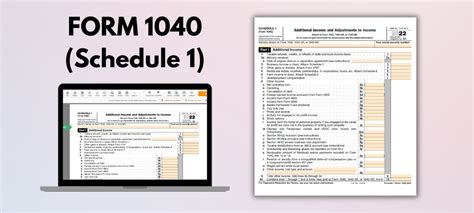 Irs Form 1040 Schedule 1 2022 Printable 1040 Schedule 1 Pdf