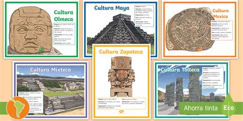 Tarjetas Culturas Mesoamericanas Teacher Made
