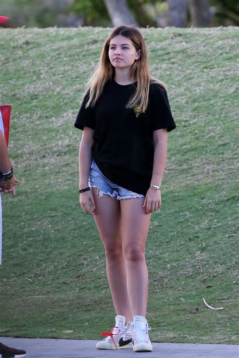 Thylane Blondeau Sexy Photos In Black T Shirt And Jean Shorts In Miami Hollywood Stars Celebrities