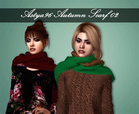 Autumn Scarf 02 At Astya96 Sims 4 Updates