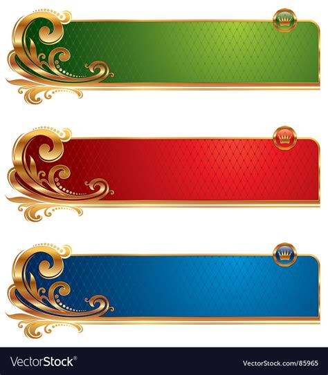 Golden Luxury Banners Royalty Free Vector Image