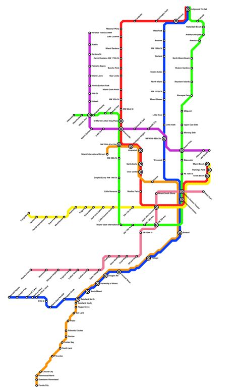 Miami Dade Metrorail Map