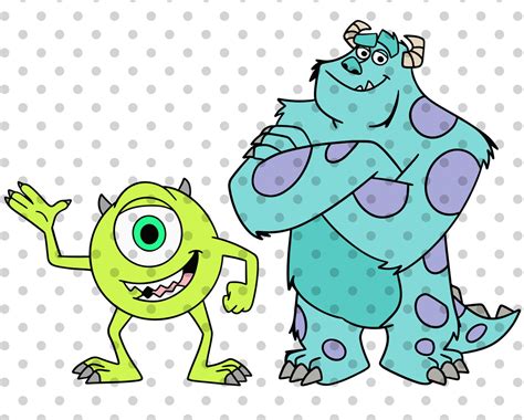 2pcs LAYERED Mike Svg Sully Svg Monsters Inc Svg Mike Etsy
