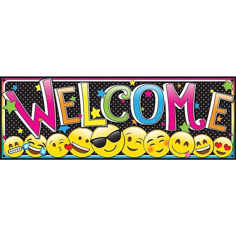 Ashley Magnetic Emoji Welcome Banner 6 Width X 01 Height Emoji