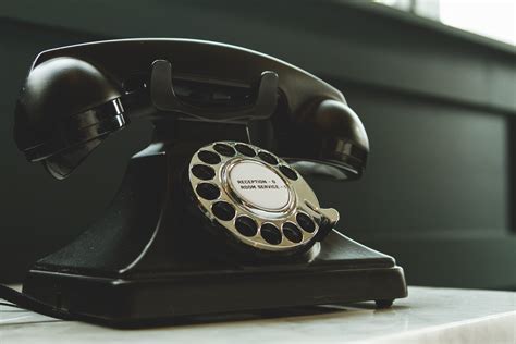 Antique Nostalgia Rotary Phone Dial Landline Phone Communication