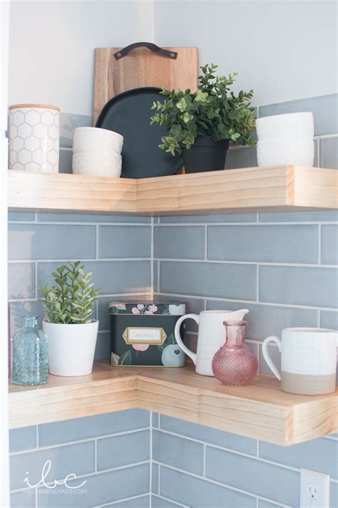 Kitchen Floating Corner Shelves