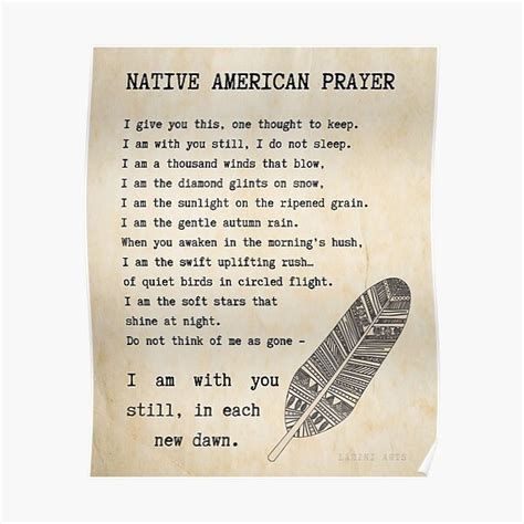 Serenity Prayer Cherokee Prayer Native American Prayer Poster For