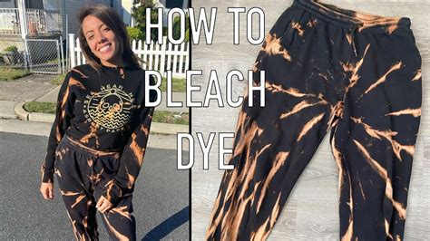 How To Diy Bleach Dye Clothing Youtube