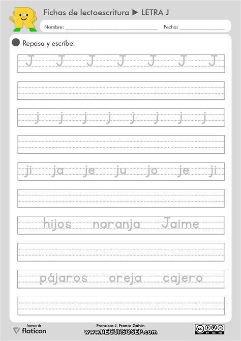 17 Fichas Lectoescritura Montessori Recursosep Letra J Imprentapage 0001