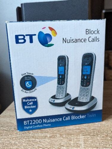 Bt 2200 Twin Digital Cordless Handset Home Phone Block Nuisance Calls