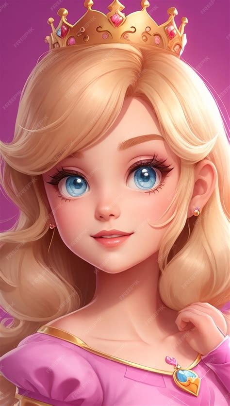 premium ai image beautiful princess cartoon character