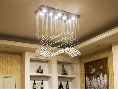 Dimmable Modern Led Crystal Ceiling Pendant Light Indoor Chandeliers