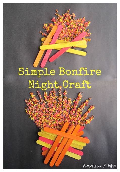 Simple Bonfire Night Craft Bonfire Night Crafts Bonfire Crafts For