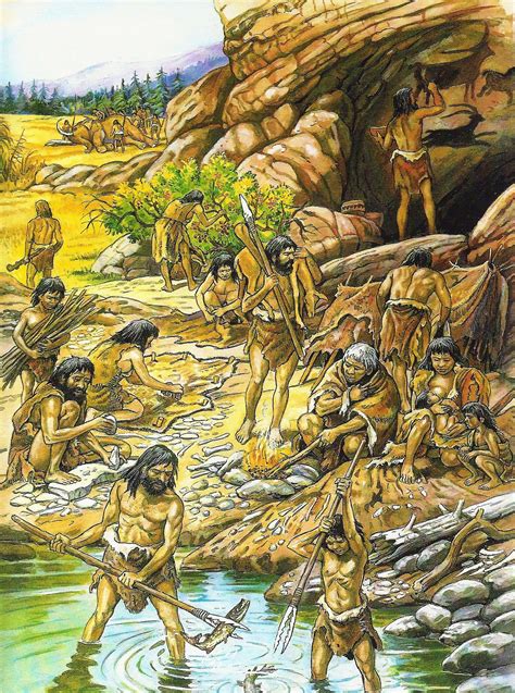 Activités Au Paléolithique Edad De Piedra Actividades De Historia