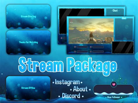 Stream Package Animated Twitch Overlay Cozy Sea Overlay Etsy UK