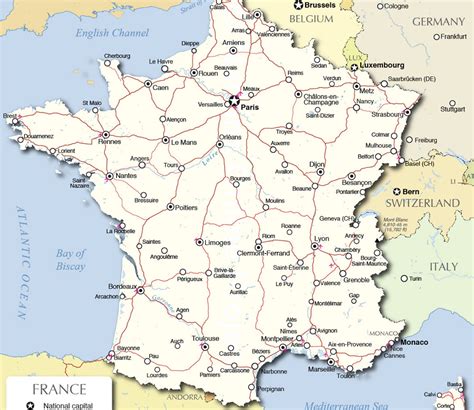 Road Map Of Southern France