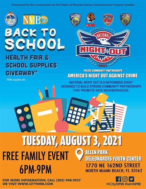 Back To School Health Fair And School Supplies Giveaway North Miami