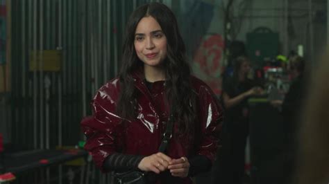 The Jacket Vinyl Short Cerise Scope By April Sofia Carson In Feel The Beat Spotern