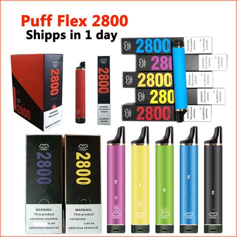 Yeni Orijinal Puff Flex 2800 Puffs Tek Kullanımlık E Sigaralar Pods