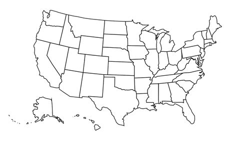 Mapa En Blanco De Estados Unidos Estado Del Mundo El Nombre De Mapa