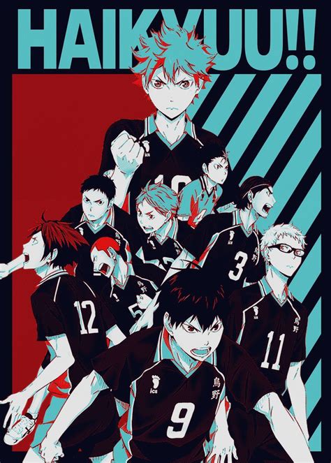 Haikyu Anime And Manga Poster Print Metal Posters Displate Anime