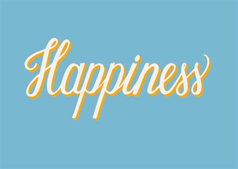 Handwritten Style Of Happiness Typography Download Free Vectors