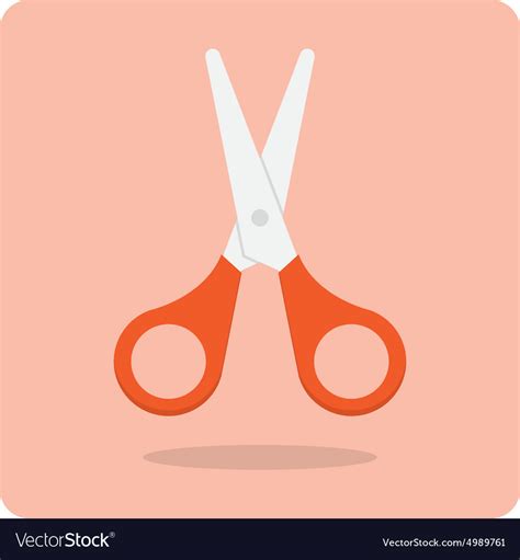 Flat Icon Scissors Royalty Free Vector Image Vectorstock