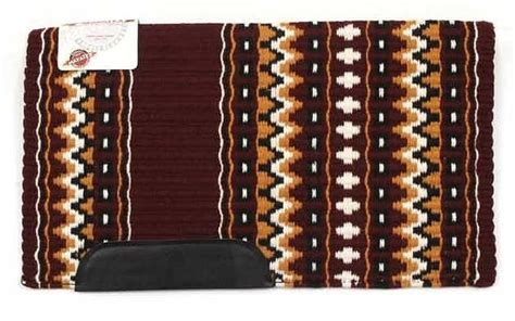 Western Wool Show Saddle Blanket Custom 34x 40 Burgundy Gold 10 Cream