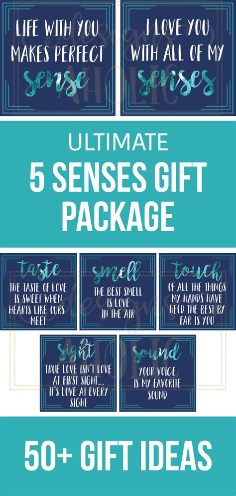 The 5 Senses Five Senses Gift Tags Card Date Night Idea 5 Senses 5