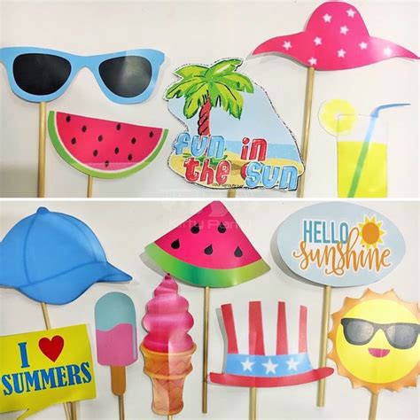 Summer And Pool Party Stick Props