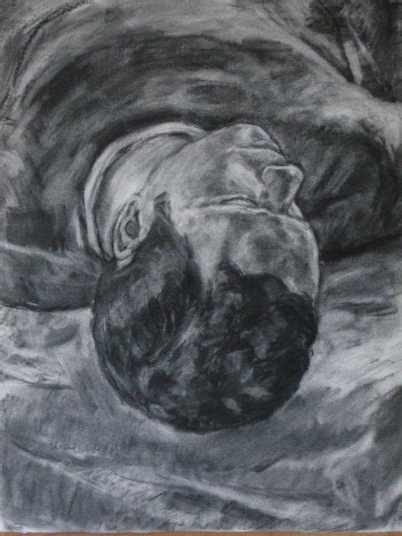 Man Lying Down Charcoal Drawing Drawings Men Lie