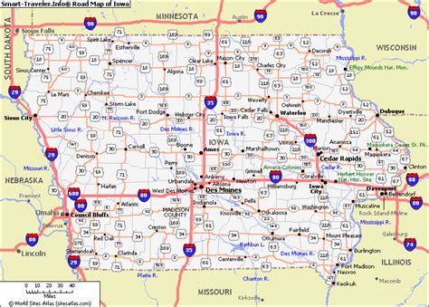 State Map Of Iowa