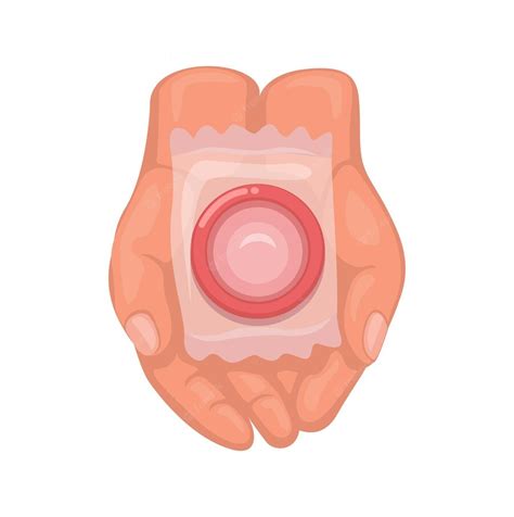 Premium Vector Condom In Hand Contraceptive Symbol For Sex Education