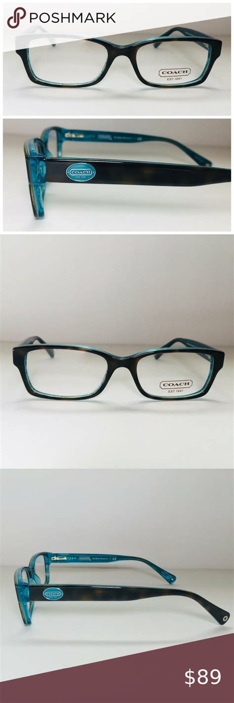 coach rectangle tortoise teal eyeglass frames nwot eyeglasses frames glasses accessories