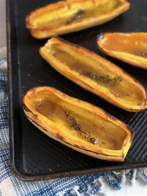 Roasted Delicata Squash With Maple Syrup