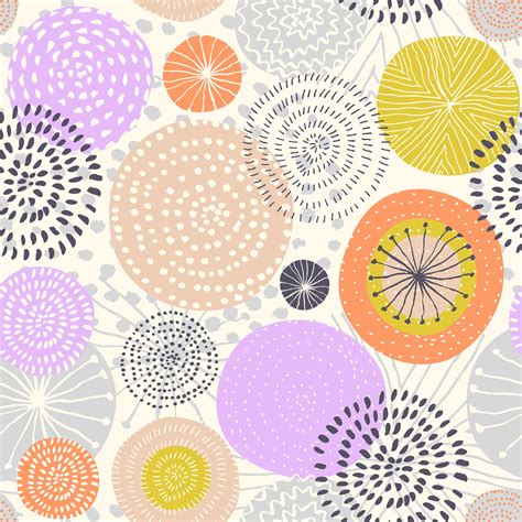 Vector Seamless Pattern With Ink Circle Textures 284711 Vector Art At