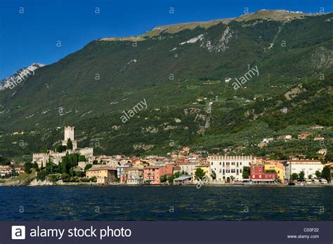 View Of Malcesine And Monte Baldo Lake Garda Veneto Venetia Italy
