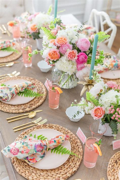 Tips To Set A Gorgeous Floral Summer Tablescape Spring Table Settings Spring Easter Decor