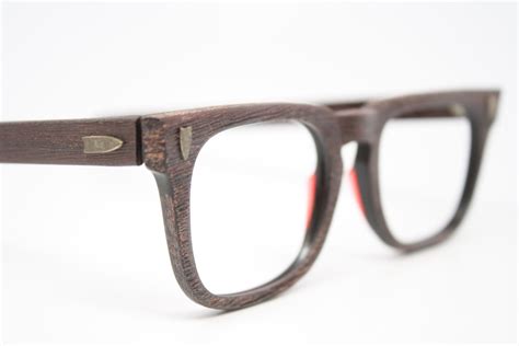 Nos Beautiful Redwood Vintage Mens Eyeglasses Arnel Etsy Lunettes Homme Lunettes Lunette