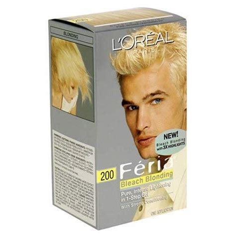 Loreal Feria 1 Step Lightening System For Men 200 Bleach Blonde