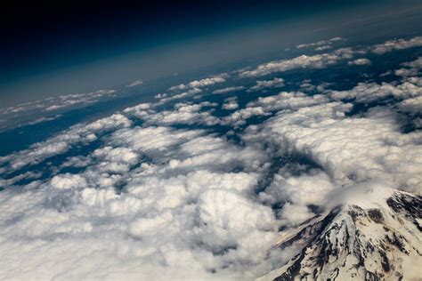 View Of Mount Rainier From A Window Seat In An Airplane Smithsonian