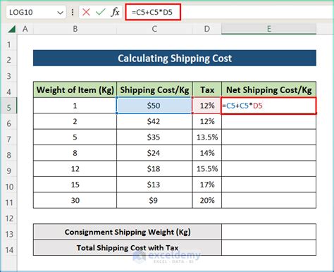How To Create Shipping Cost Calculator In Excel With Easy Steps