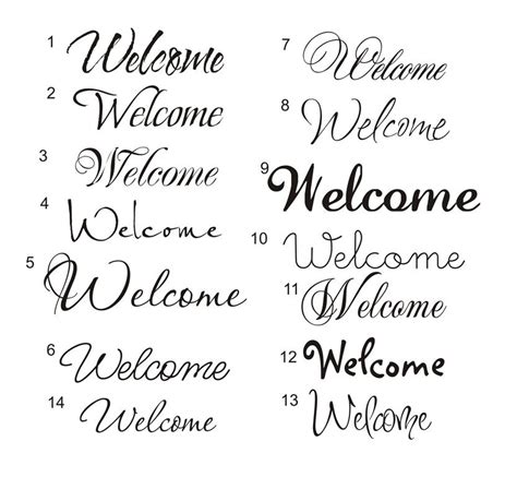 Welcome Font Sign Fonts Writing Fonts