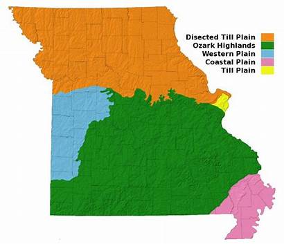 Missouri Geography Major Wikipedia Provinces Geografie Geografio