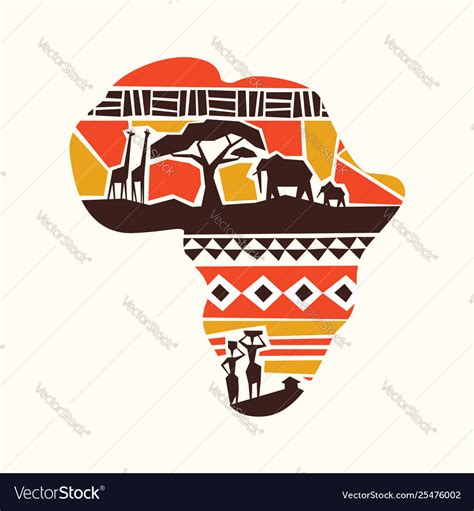 Vector Political Map Of Africa Vector Illustration With Political Map